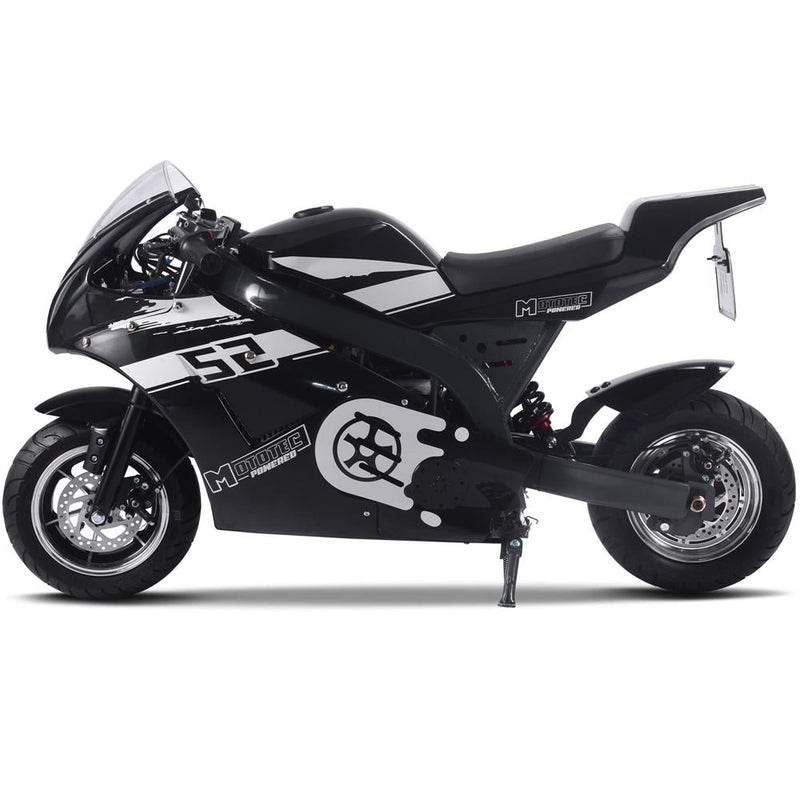 MotoTec | 48V/12Ah 1000W Pocket Bike | MT-EP-Super_Black