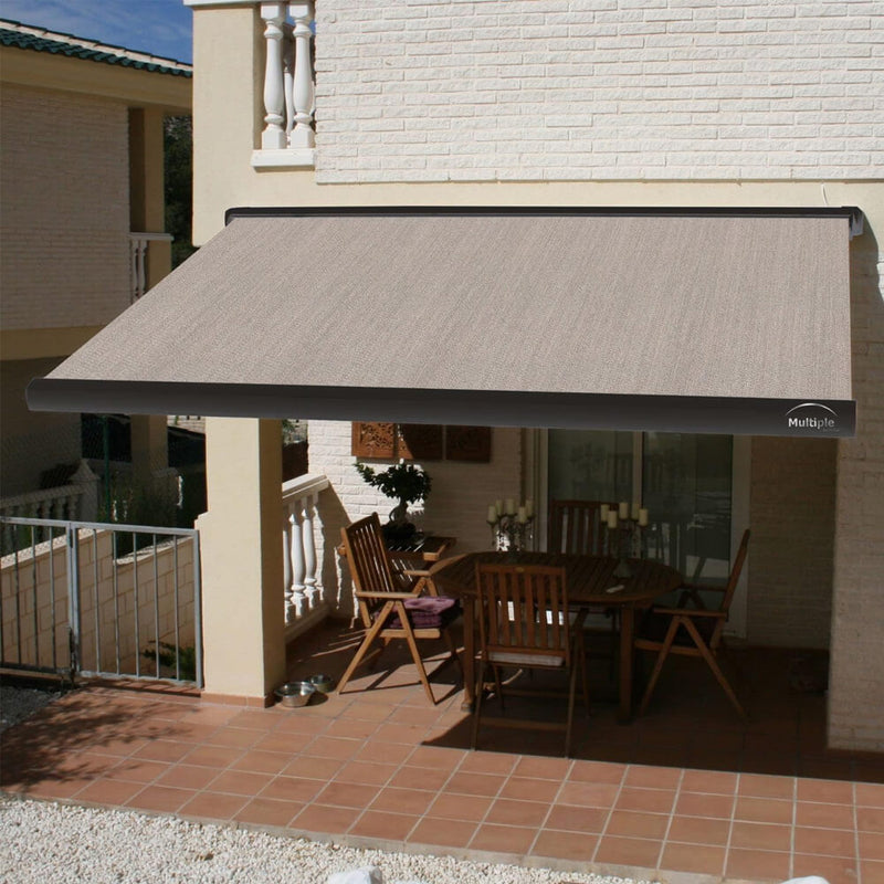 Multiple Awnings Brasilia Slim Premium Full Cassette Electric Retractable Sun Shade Awning With Black Frame (SAK42536)