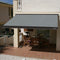 Multiple Awnings Brasilia Slim Premium Full Cassette Manual Retractable Sun Shade Awning With Black Frame (SAK91420)