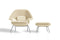 Valencia Marzena Womb Chair with Ottoman, Beige Color