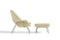 Valencia Marzena Womb Chair with Ottoman, Beige Color