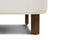 Matera Leather Three Seats Sofa with Wooden Legs, Beige