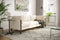 Matera Leather Three Seats Sofa with Wooden Legs, Beige