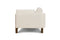Matera Leather Three Seats Sofa with Wooden Legs, Beige