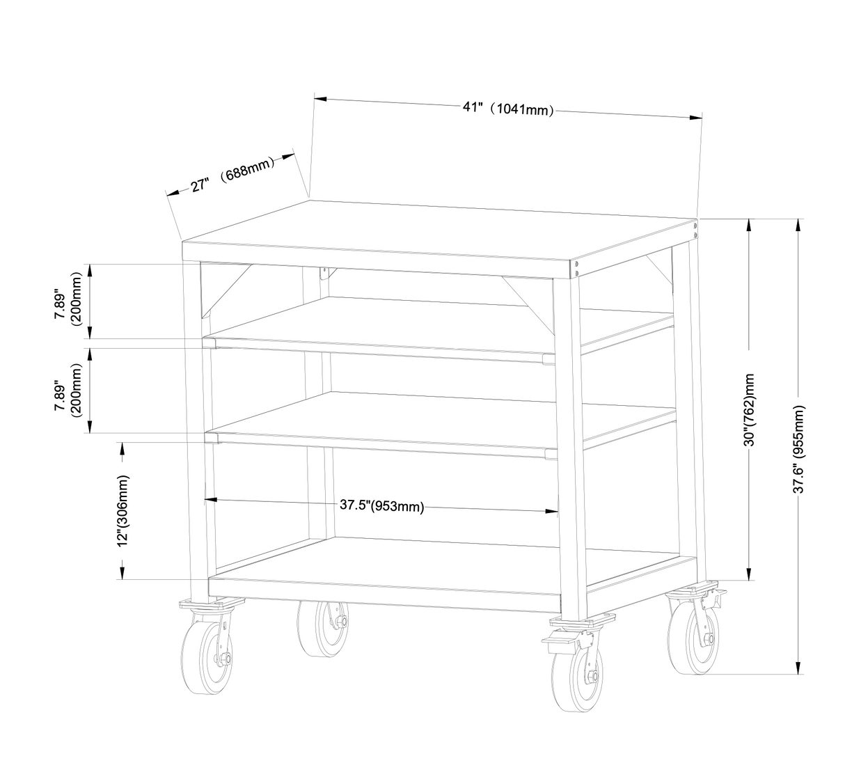 Tagwood BBQ Working table PRO Line | Stainless steel | BBQ10SS PRO--