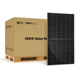 MEGA 580 BIFACIAL | 580 Watt Bifacial Solar Panel | Premium Grid-tie or Off-grid Solar Panel for Residential, Commercial, Agriculture | 25-Year Output Warranty
