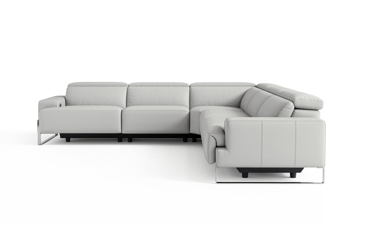Melania Leather Reclining Corner Sectional Sofa