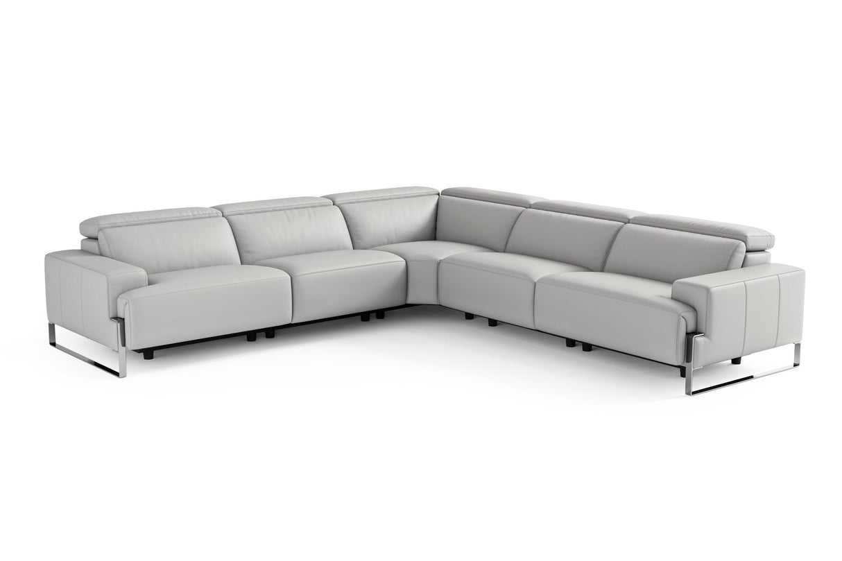 Melania Leather Reclining Corner Sectional Sofa