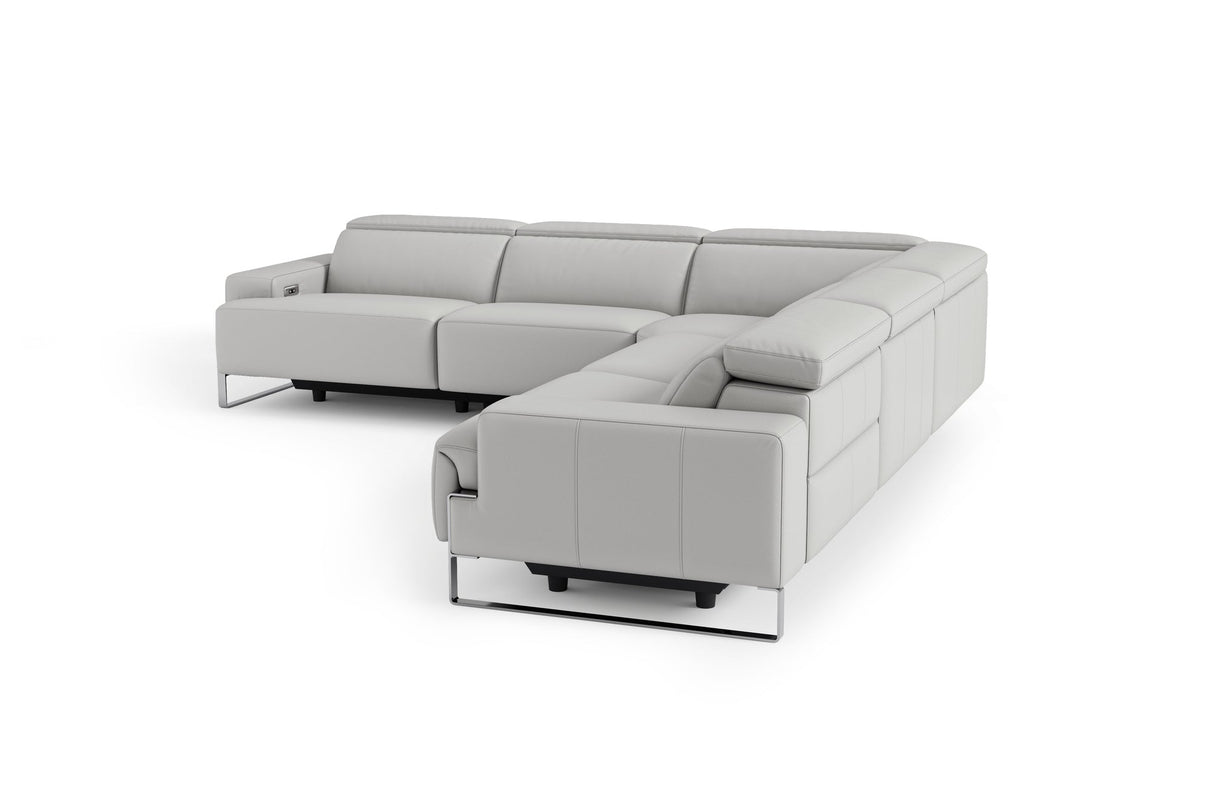 Melania Leather Reclining Corner Sectional Sofa