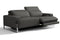 Valencia Melania Top Grain Leather Loveseat Reclining Sectional Sofa, Dark Grey