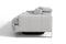 Valencia Melania Top Grain Leather Three Seats Reclining Sectional Sofa, Light Grey