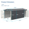 13'x20' Metal Garage Shed with Double Front Doors, Side Entry Door
