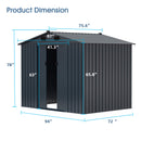 8'x6' Metal Storage Shed