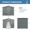 8'x6' Metal Storage Shed