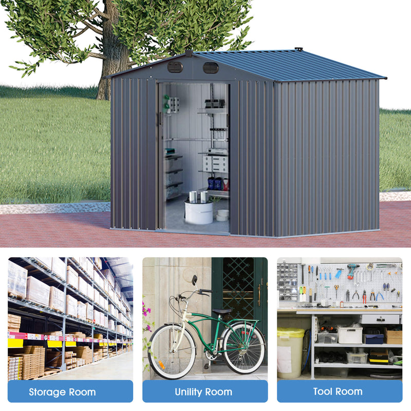 8'x6' Metal Storage Shed