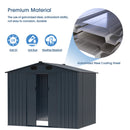8'x6' Metal Storage Shed