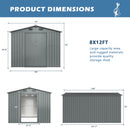 8'x12' Metal Storage Shed