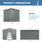 8'x12' Metal Storage Shed