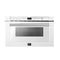FORNO Espresso Capoliveri 24" 1.2 cu. ft. Built-In Microwave Drawer in White with Silver Handles, FMWDR3000-24WHT
