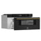 FORNO Espresso Capoliveri 30" 1.2 cu. ft. Built-In Microwave Drawer in Black with Antique Brass Handles, FMWDR3000-30BLK