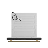 FORNO Espresso Capoliveri 30" 1.2 cu. ft. Built-In Microwave Drawer in Black with Antique Brass Handles, FMWDR3000-30BLK