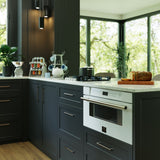 FORNO Espresso Capoliveri 30" 1.2 cu. ft. Built-In Microwave Drawer in White with Silver Handles, FMWDR3000-30WHT