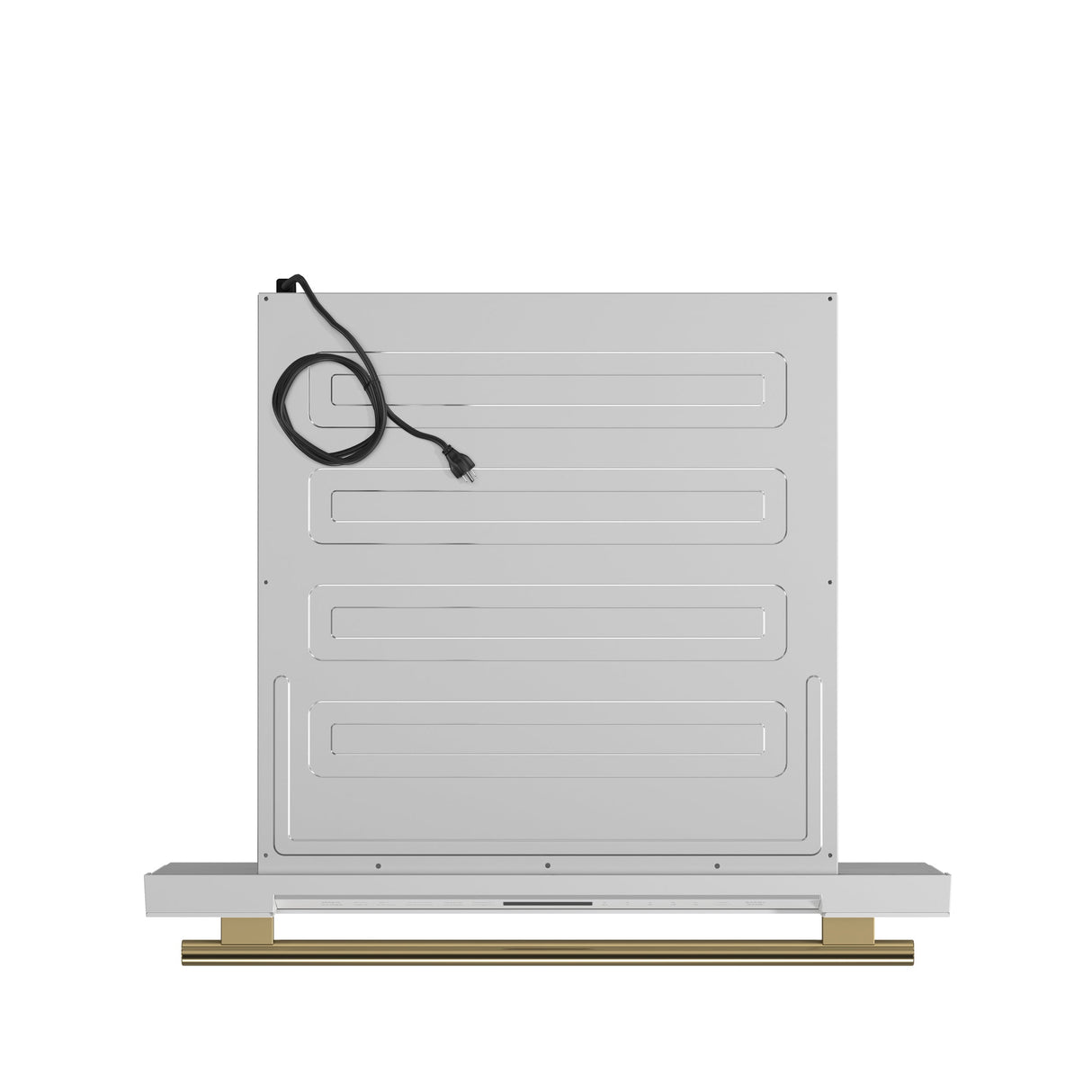 FORNO Espresso Capoliveri 30" 1.2 cu. ft. Built-In Microwave Drawer in White with Antique Brass Handles, FMWDR3000-30WHT