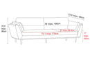 Valencia Mila Boucle Fabric 78" Sofa, Beige