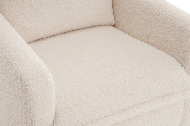Valencia Milo Sheepskin Swivel Recliner Chair, Beige