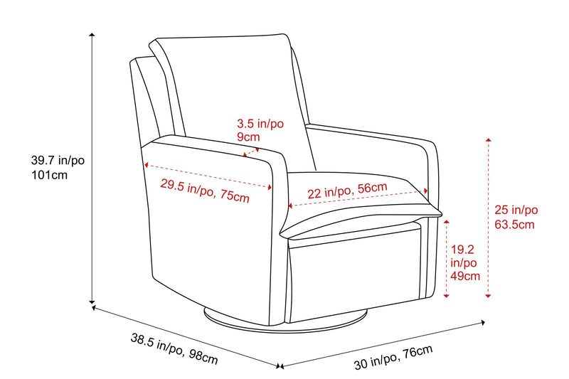 Valencia Milo Sheepskin Swivel Recliner Chair, Beige