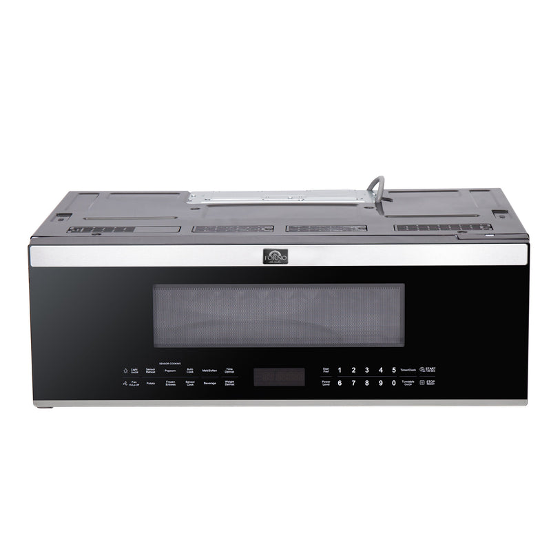 FORNO Padula 30" 1.2 cu. ft. 400 CFM Over The Range Microwave in Stainless Steel, FOTR3080-30