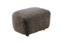 Valencia Flemming Lassen The Tired Man Lounge Chair & Footstool in Genuine Sheepskin, Coffee