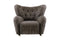 Valencia Flemming Lassen The Tired Man Lounge Chair & Footstool in Genuine Sheepskin, Coffee