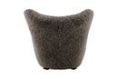 Valencia Flemming Lassen The Tired Man Lounge Chair & Footstool in Genuine Sheepskin, Coffee