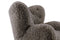 Valencia Flemming Lassen The Tired Man Lounge Chair & Footstool in Genuine Sheepskin, Coffee