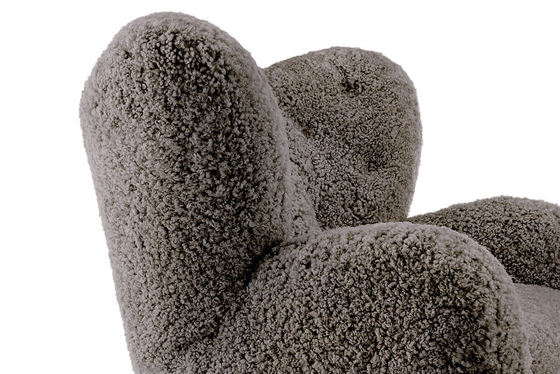Valencia Flemming Lassen The Tired Man Lounge Chair & Footstool in Genuine Sheepskin, Coffee