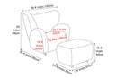Valencia Flemming Lassen The Tired Man Lounge Chair & Footstool in Genuine Sheepskin, Light Grey