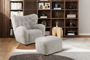 Valencia Flemming Lassen The Tired Man Lounge Chair & Footstool in Genuine Sheepskin, Light Grey