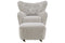 Valencia Flemming Lassen The Tired Man Lounge Chair & Footstool in Genuine Sheepskin, Light Grey