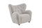 Valencia Flemming Lassen The Tired Man Lounge Chair & Footstool in Genuine Sheepskin, Light Grey