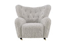 Valencia Flemming Lassen The Tired Man Lounge Chair & Footstool in Genuine Sheepskin, Light Grey
