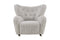 Valencia Flemming Lassen The Tired Man Lounge Chair & Footstool in Genuine Sheepskin, Light Grey