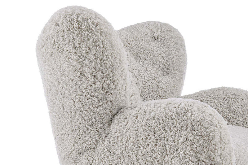 Valencia Flemming Lassen The Tired Man Lounge Chair & Footstool in Genuine Sheepskin, Light Grey