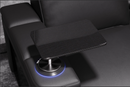 Valencia 2025 New Monza Leather Home Theater Seating With Carbon Fiber Panel Row of 2, Black