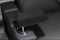 Valencia 2025 New Monza Leather Home Theater Seating With Carbon Fiber Panel Row of 4, Black