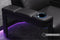 Valencia 2025 New Monza Leather Home Theater Seating With Carbon Fiber Panel Row of 3 Loveseat Left, Black