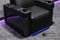 Valencia Monza Leather Home Theater Seating With Carbon Fiber Panel Single, Carbon Black