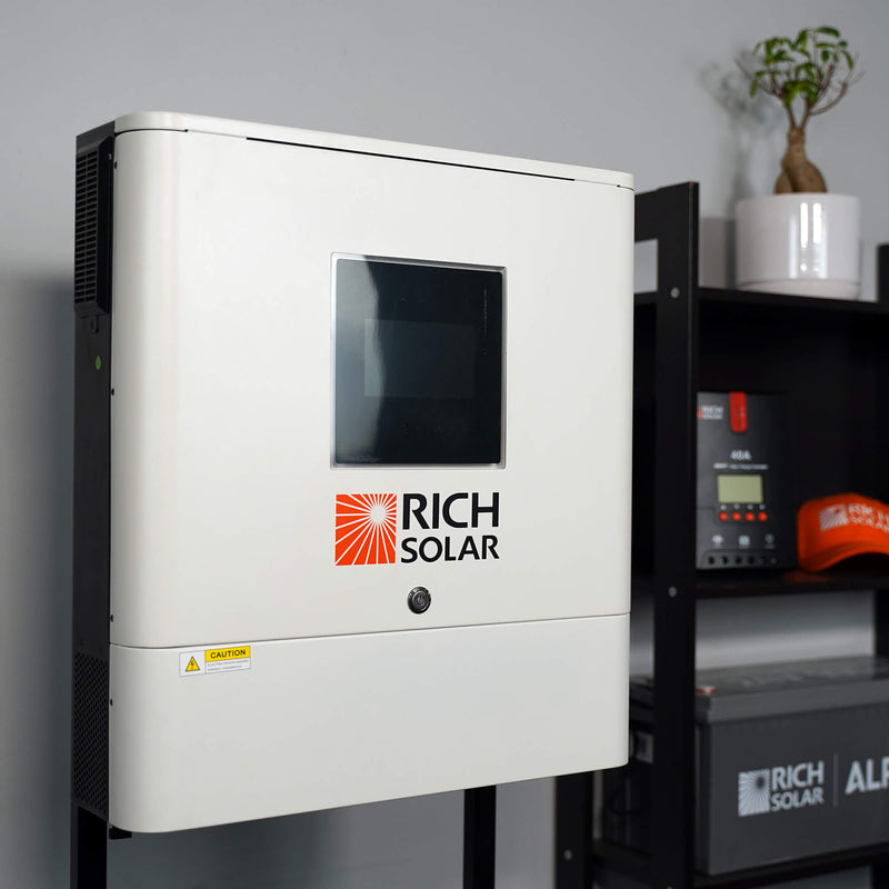 NOVA 6500S | 6500 Watt (6.5kW) 48 Volt Off-Grid Hybrid Solar Inverter | Premium 6500W 48V Hybrid Inverter for Campers, Cabins, Tiny Homes, ADUs, RVs, Off-Grid | Huge LCD Touchscreen with Ambient Lights | UL Certified