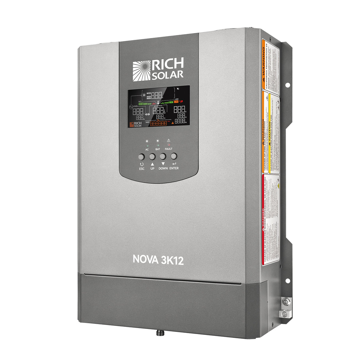 NOVA 3K12 | 3000W 12V Pure Sine Wave Inverter with Built-in Transfer Switch | UL458 Certified for RVs, Campers, Trailers, Vans