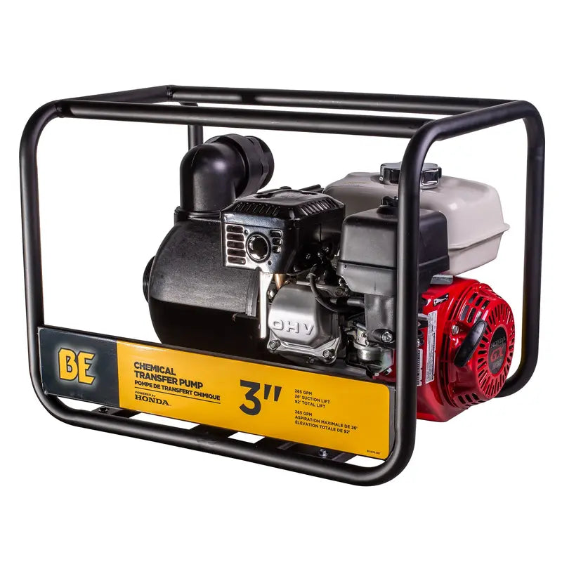 BE Power 3" Chemical Transfer Pump with Honda GX200 Engine